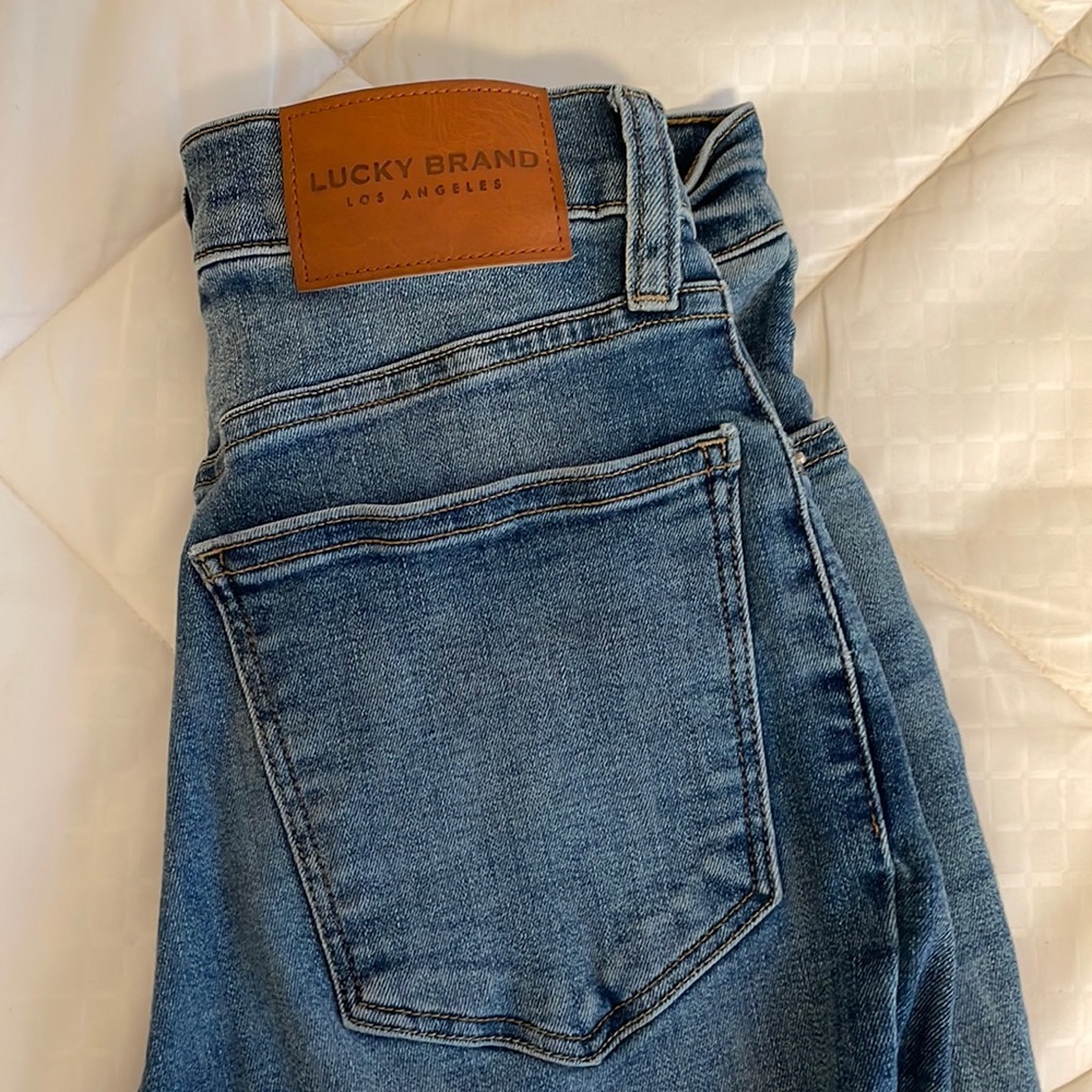 High waisted button up jeans